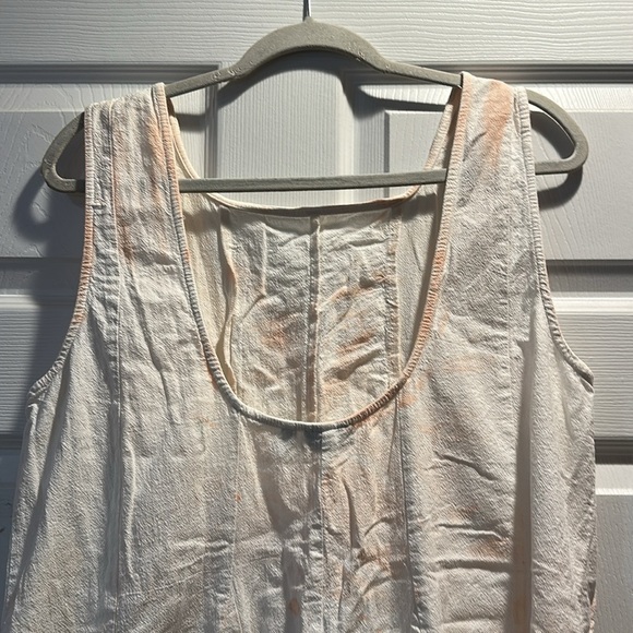 ASOS Peach White Tie Dye Low Back Cotton Oversized Shift Dress 8 - Picture 7 of 7